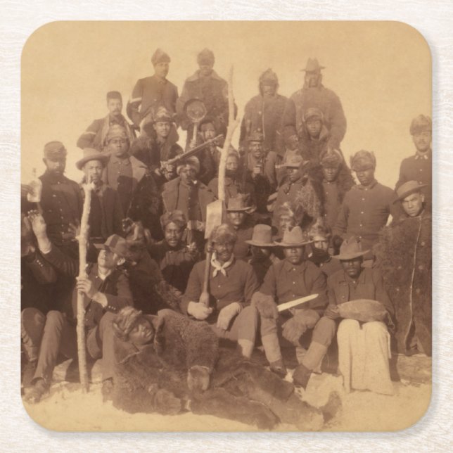 Buffalo Warriors: American Black Fighting Cavalry Underlägg Papper Kvadrat (Framsidan)