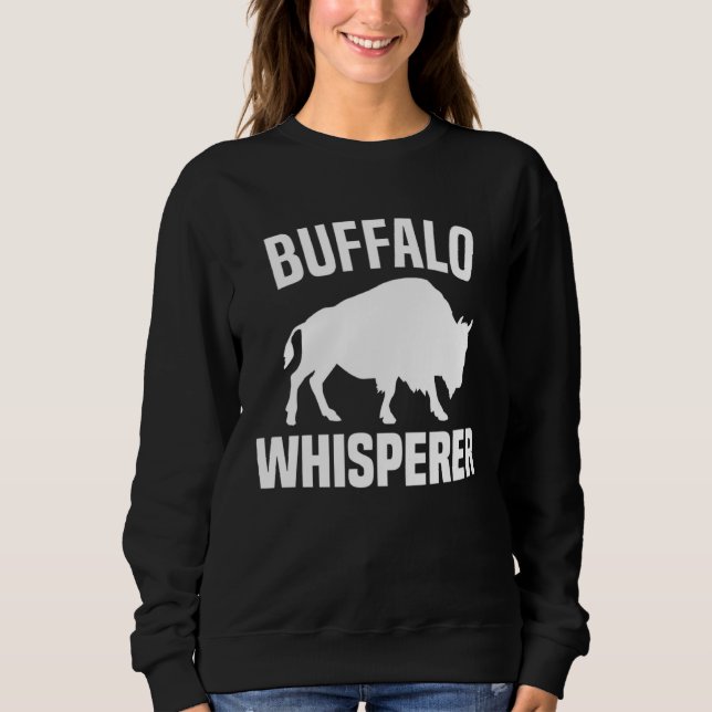 Buffalo Whisperer  American Bison Buffalo Wisent   T Shirt (Framsida)