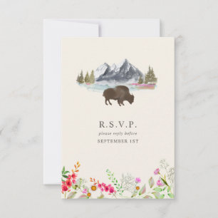 Buffalo Wildblomma Bröllop OSA Kort