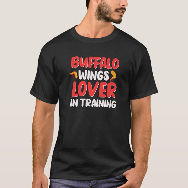 Buffalo Wings  Stekt Kyckling Snabbmat  Mat T Shirt (Framsida)