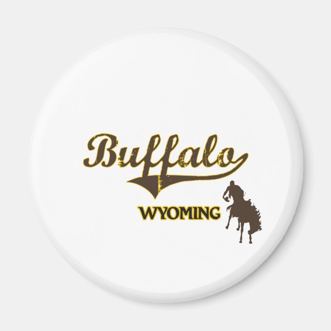 Buffalo Wyoming City Classic Magnet (Framsidan)