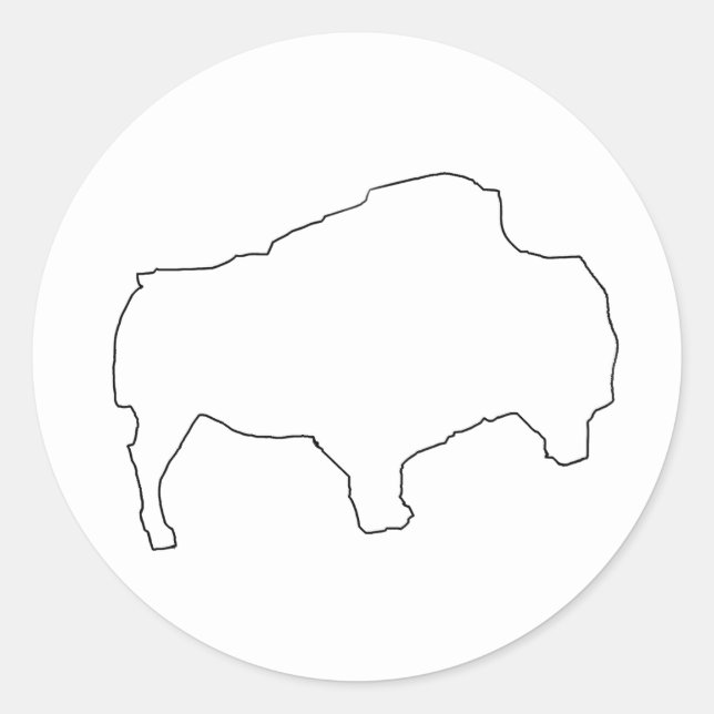 Buffaloform Runt Klistermärke (Framsida)