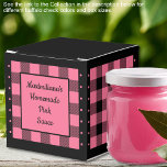 Buffalokontroll - Rosa och svart - Klassisk Presentaskar<br><div class="desc">Kryssrutan Klassisk rosa och svart buffel. Anpassade finns på båda sidor om rutan. Om du användor knappen Redigera design/verktyg kan du också lägga till egna bilder/foton. Andra tillgängliga färgrutor. Se Samling av alla rutstorlekar och buffel,  markera färg här: https://www.zazzle.com/collections/boxes_product_promotional_gift_buffalo_check-119842043554925619</div>