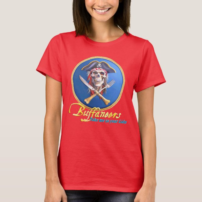 Buffaneers Pirat "Ta mig till Lido"-kryssningen T Shirt (Framsida)