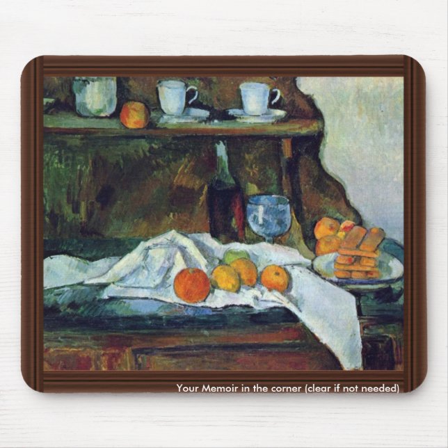 Bufféet av Paul Cézanne (bäst kvalitets-) Musmatta (Framsidan)