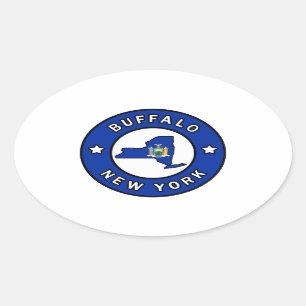 Buffel New York Ovalt Klistermärke