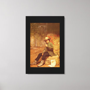 Buffel Newsboy', Thomas_Art av Amerika Canvastryck