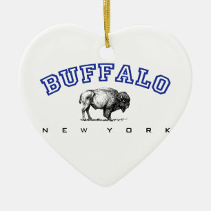 Buffel NY - Bison Julgransprydnad Keramik