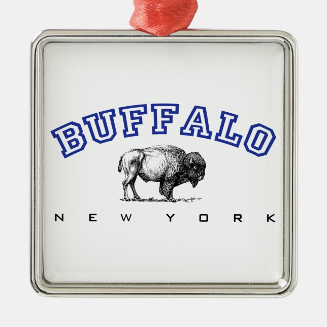 Buffel NY - Bison Julgransprydnad Metall (Framsidan)