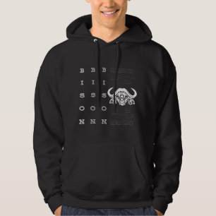 buffelbison i estetisk logotyp hoodie