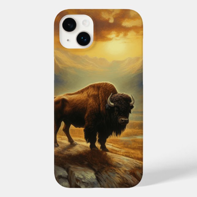 Buffelbison Solnedgång Silhuett (Baksida)