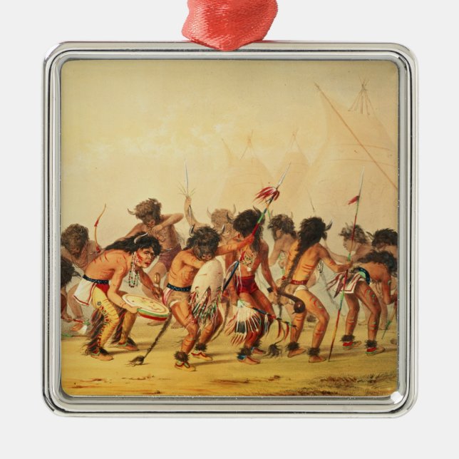 Buffeldans, c.1832 julgransprydnad metall (Framsidan)