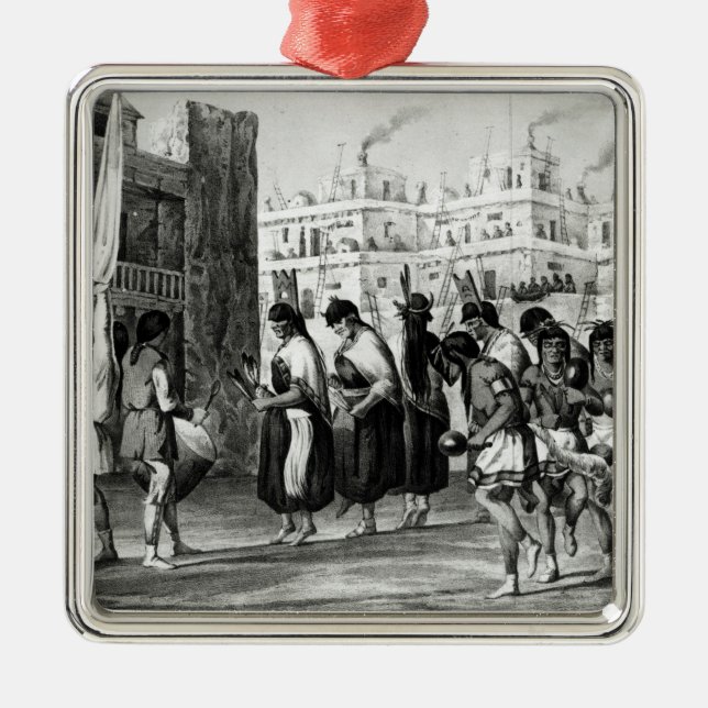 Buffeldans på Pueblo de Zuni Julgransprydnad Metall (Framsidan)