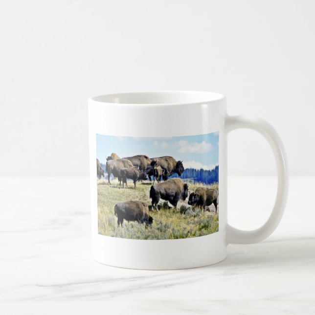 Buffelflock - Yellowstone nationalpark Kaffemugg (Höger)
