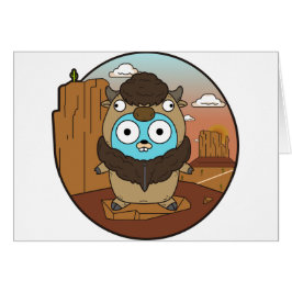 BuffelGopher i öken Hälsningskort