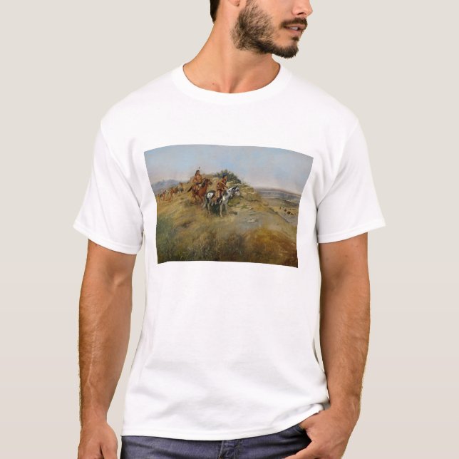Buffeljakt, 1891 (olja på kanfas) tee (Framsida)