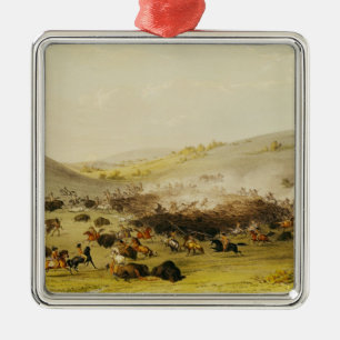 Buffeljakt, Surround, c.1832 Julgransprydnad Metall