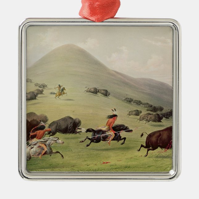 Buffeljakten, c.1832 julgransprydnad metall (Framsidan)