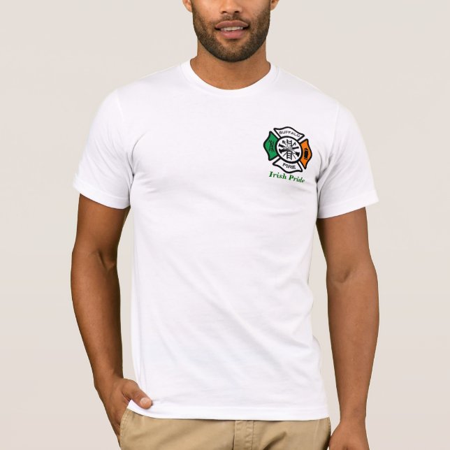 Buffeln avfyrar skjortan "för irländsk pride" tee shirt (Framsida)
