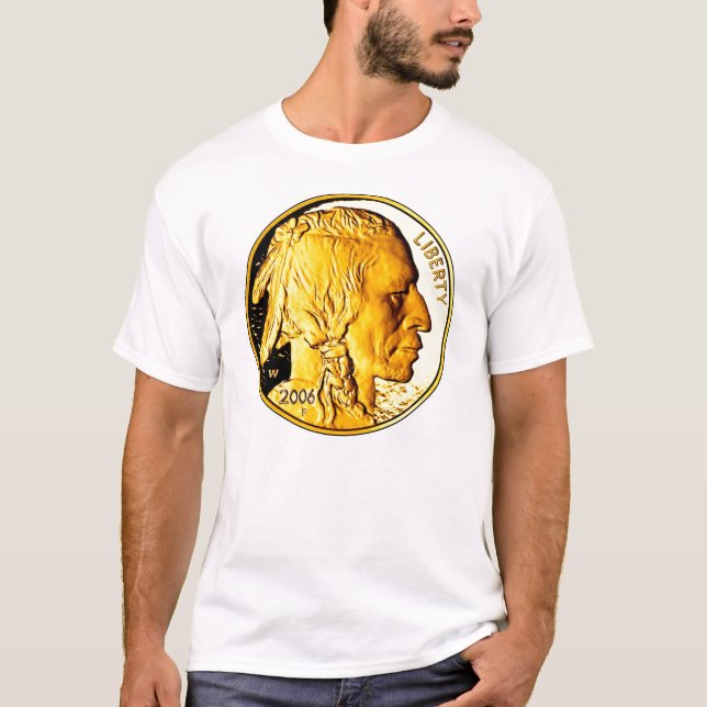 Buffeln för guld $50 myntar tee shirt (Framsida)