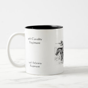 Buffeln tjäna som soldat kaffemuggen Två-Tonad mugg