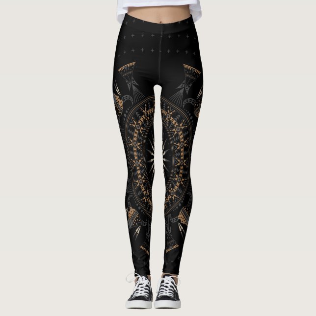 Buffelnation (bruntet) leggings (Framsida)