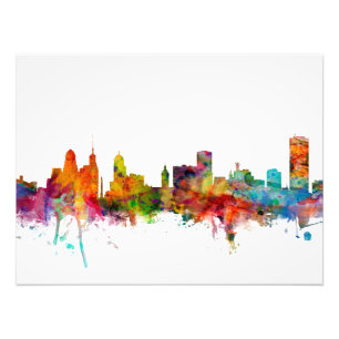BuffelNew York horisont Fototryck
