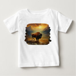 Buffelox Silhuett vid solnedgång T Shirt