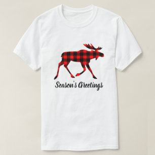 Buffelplädälg din hälsningbakgrundsfärg t-shirt