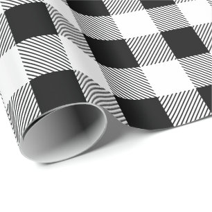 Buffelplädet kontrollerar svartvitt presentpapper