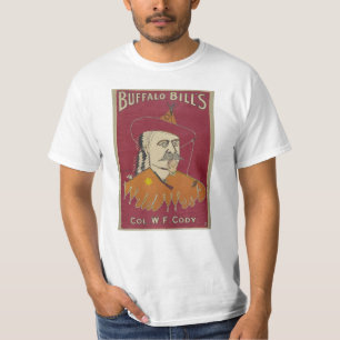 Buffelräkning affisch 1890 för vilda western t shirt