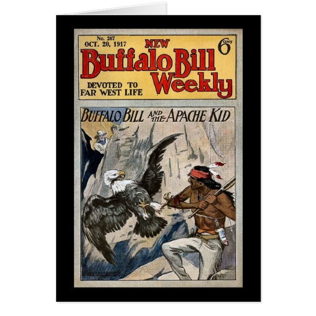 Buffelräkning vecko1917 - den Apache ungen Hälsningskort (Framsidan)