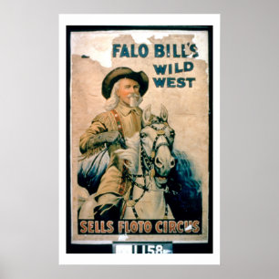 "Buffelräkning vilda western, SellsFloto cirkus Poster