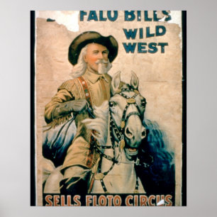 "Buffelräkning vilda western, SellsFloto cirkus Poster