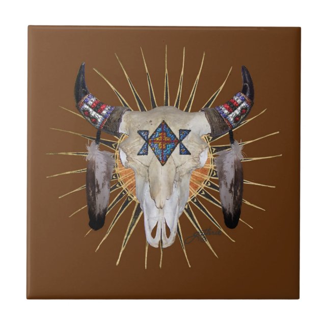 Buffelstjärnan belägger med tegel kakelplatta (Framsidan)