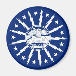Buffero City flagga U.america new york Magnet