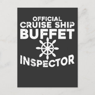 Buffet Inspection Funny Cruise Frakt Vykort