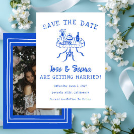 Buffet Middag Bord Hand plockade Cute Anpassningsb Spara Datumet