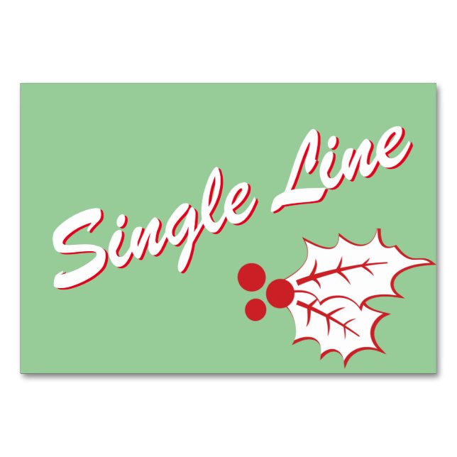 Buffetkort för Anpassningsbar av ljus jul Bordsnummer (Framsidan)