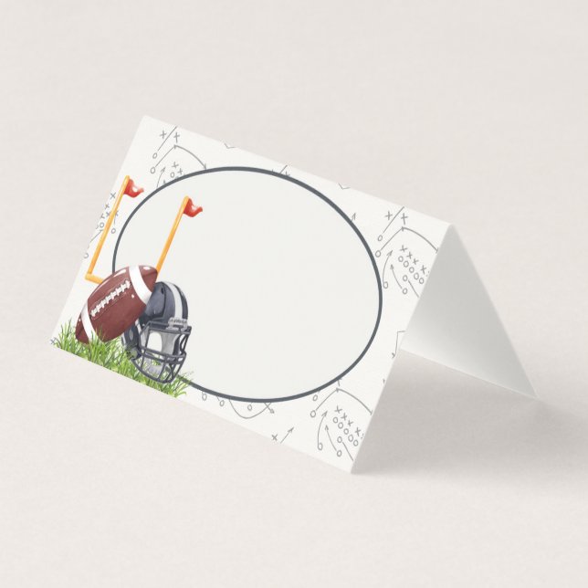 Buffetplatskort för fotboll med styrventil kort (Framsida)