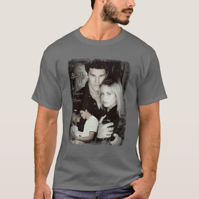 Buffy Angel present T Shirt (Framsida)