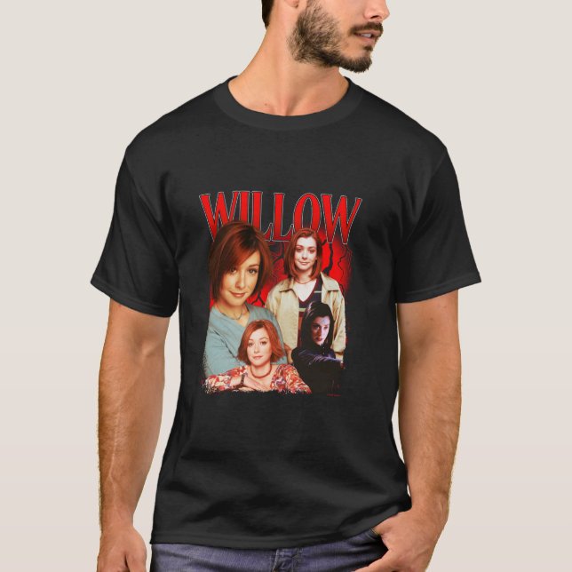 Buffy the Vampire Sayer Iconic Willow Collage 90s T Shirt (Framsida)