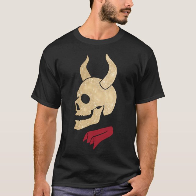 Buffy Vampyre Inspired Djävulen Skull T Shirt (Framsida)