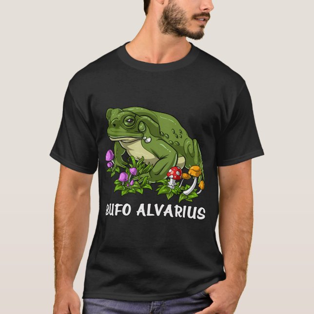 Bufo Alvarius Padda T Shirt (Framsida)