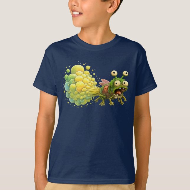 Bug Blast!" Funny Farting Insect T Shirt (Framsida)