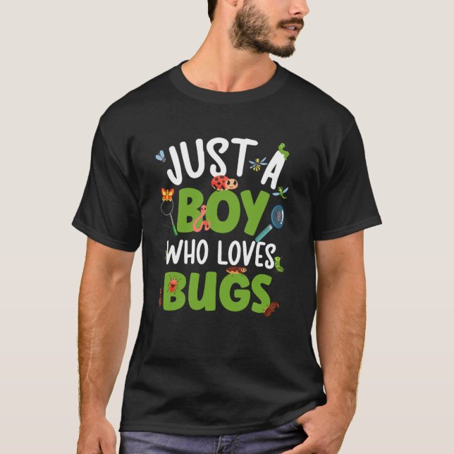 Bug Catcher Pojkar Bug Hunter Kids Insektfångare B T Shirt (Framsida)