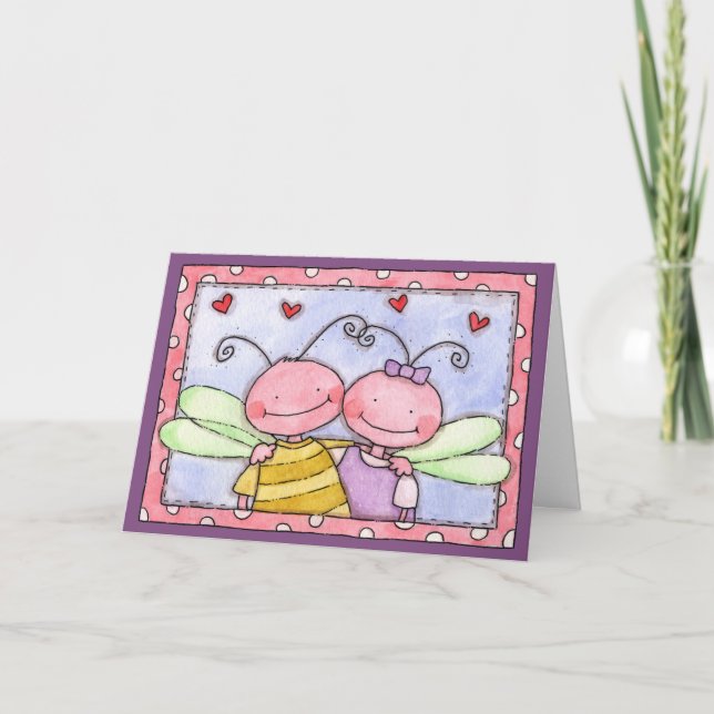 Bug Hug - Greeting Card Kort (Framsida)