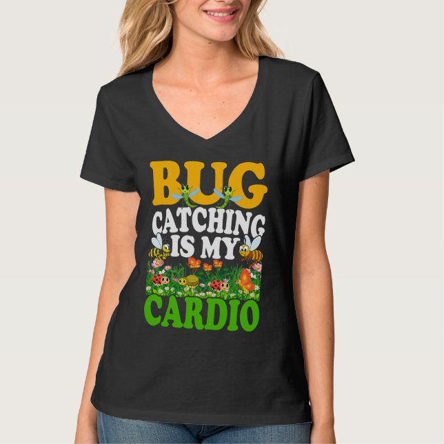 Bug  Insect Science  Bug Catching is my Cardio  7 T Shirt (Framsida)
