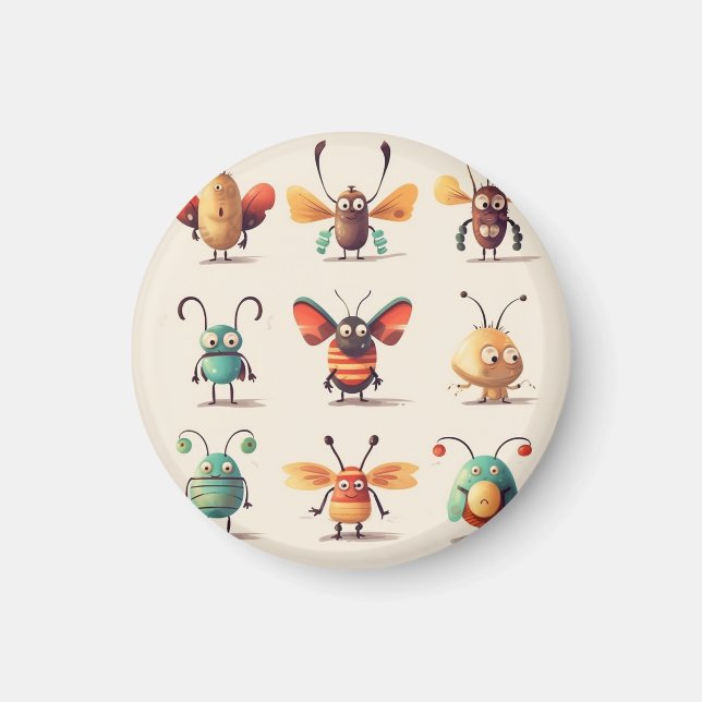 bug, varelse magnet, konstig pinne magnet (Framsidan)