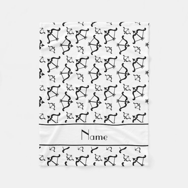 Bugar känd vit för personligen pilar fleecefilt (Framsidan)